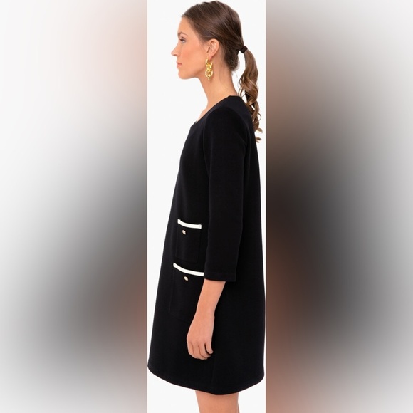 Tuckernuck Black and White Francoise Mod Mini Dress Officecore Nautical SZ XXL - Picture 3 of 10